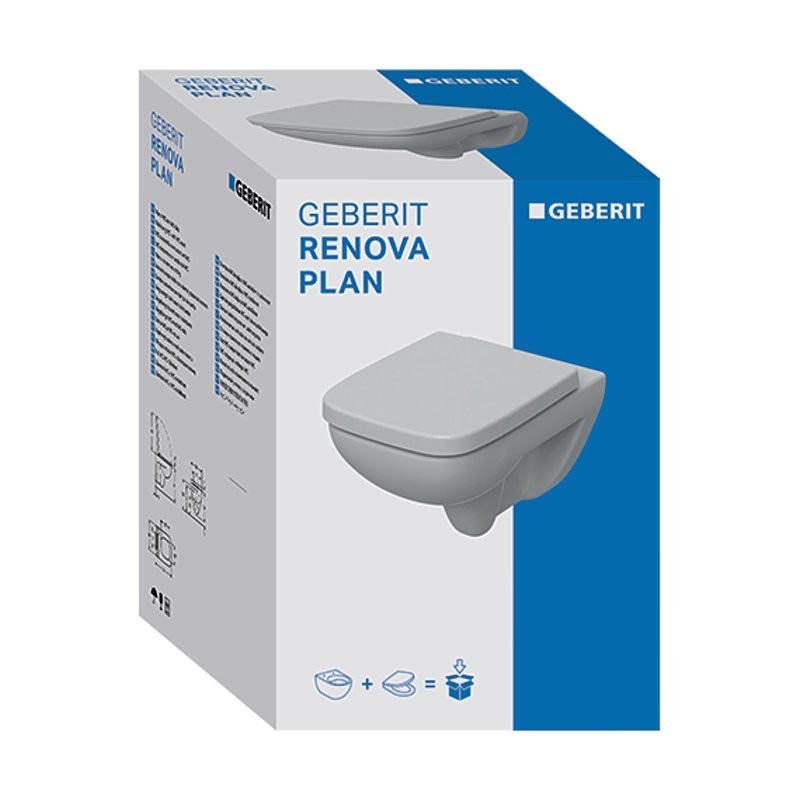 WC-Sitz mit Plan Tiefspül-WC Sonderangebot Renova Geberit Set