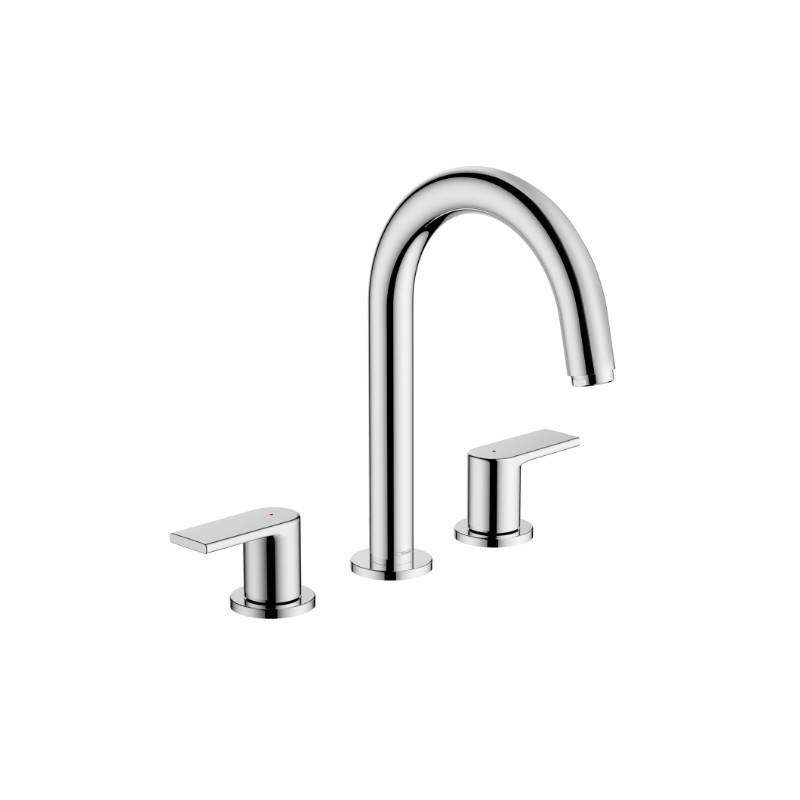 Hansgrohe Vernis Shape 3-Loch Waschtischarmatur | Mit Ablaufgarnitur | Chrom Bild 1