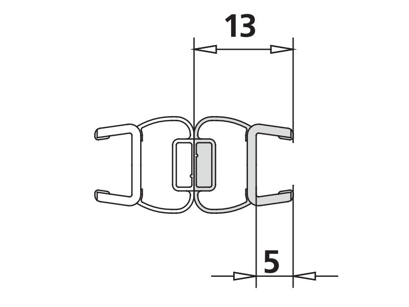 Kermi Aska / Aska XP Magnetprofil für Türflügel 6 mm 1238 Bild 1