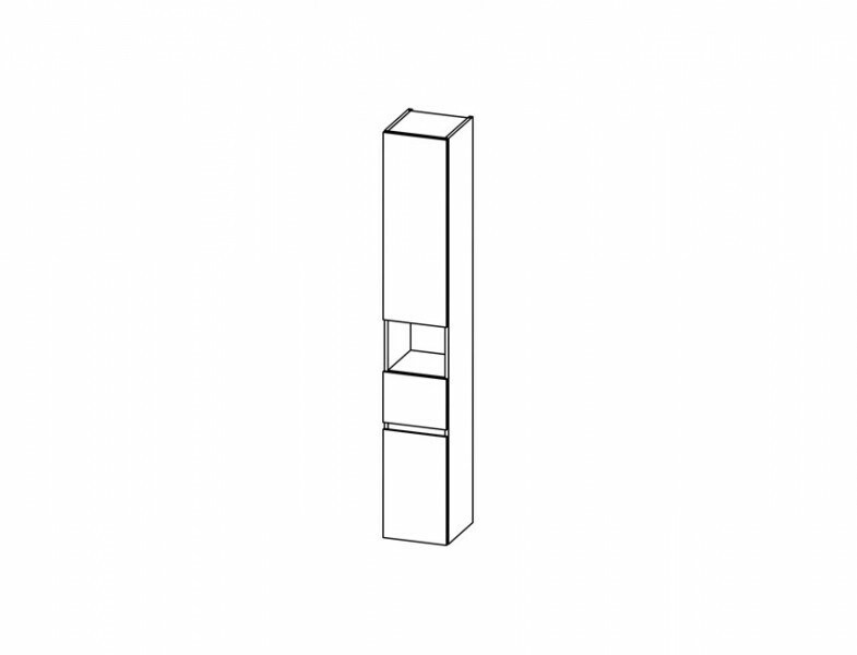 Pelipal Pcon Hochschrank | 2 Türen | 1 Fach | 1 Auszug mit Griffmulde Bild 1