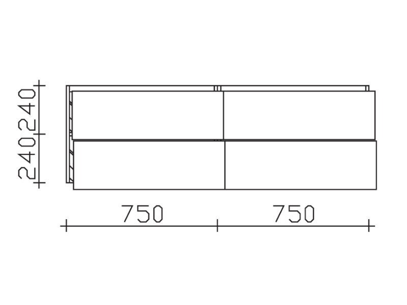 Pelipal Pcon compact Doppel-Waschtischunterschrank | 4 Auszüge | gerade Bild 2