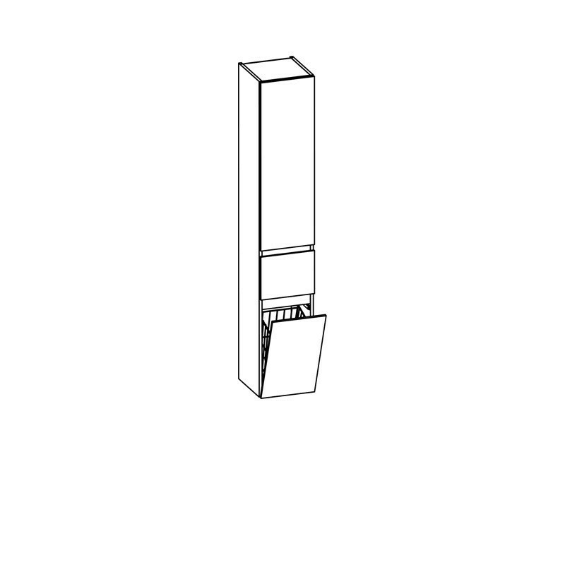 Produktbilder Pelipal Universelle Beimöbel - Hochschrank | 1 Tür | 1 Auszug / 1 Wäschekippe grifflos