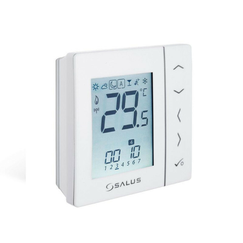SALUS VS20WRF Digitaler Thermostat 4 in 1 | Batteriebetrieb | Weiß Bild 1