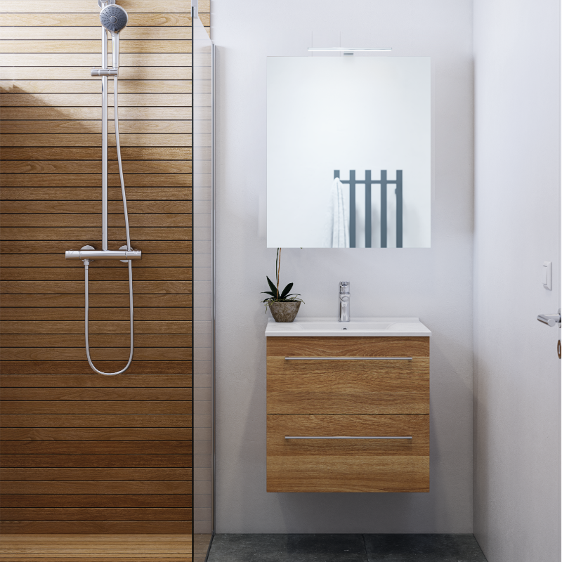 Produktbilder Scanbad Multo+ Badmöbel-Set Amber 610 mm | mit LED-Badspiegel