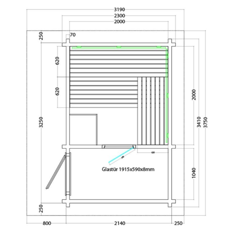 Sentiotec Gartensauna Lava Bild 2