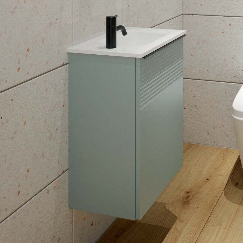 burgbad Fiumo Handwaschbecken mit Unterschrank Gästebad 470 mm Bild 6