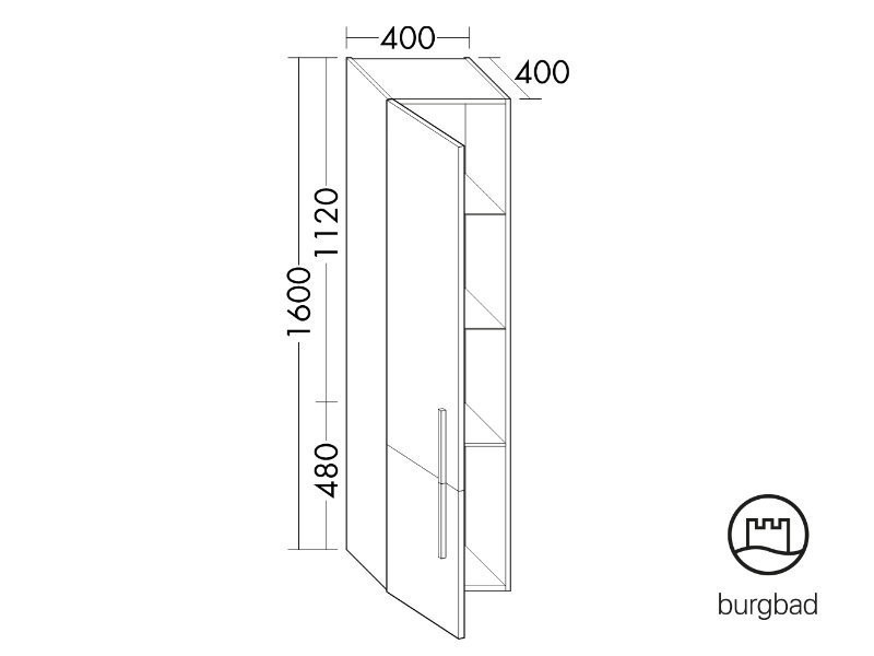 burgbad Lavo 2.0 Hochschrank | 2 Türen Bild 3