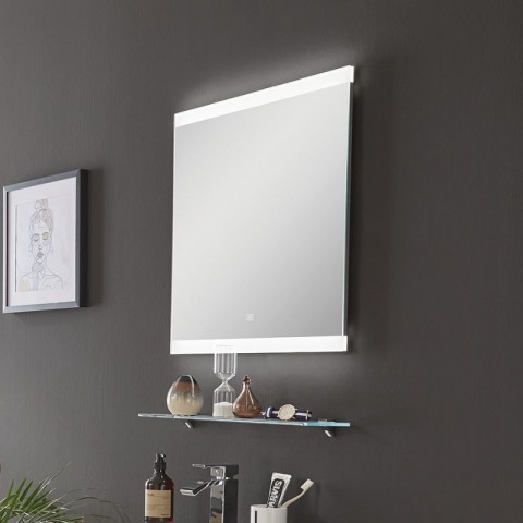puris Kera PLAN Flchenspiegel | LED-Acrylstreifen oben und unten
