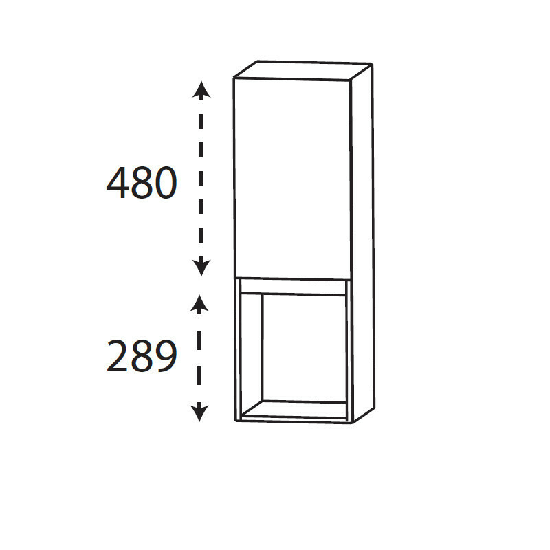 puris Kera PLAN Highboard | 1 Tür | offenes Fach unten | grifflos Bild 1