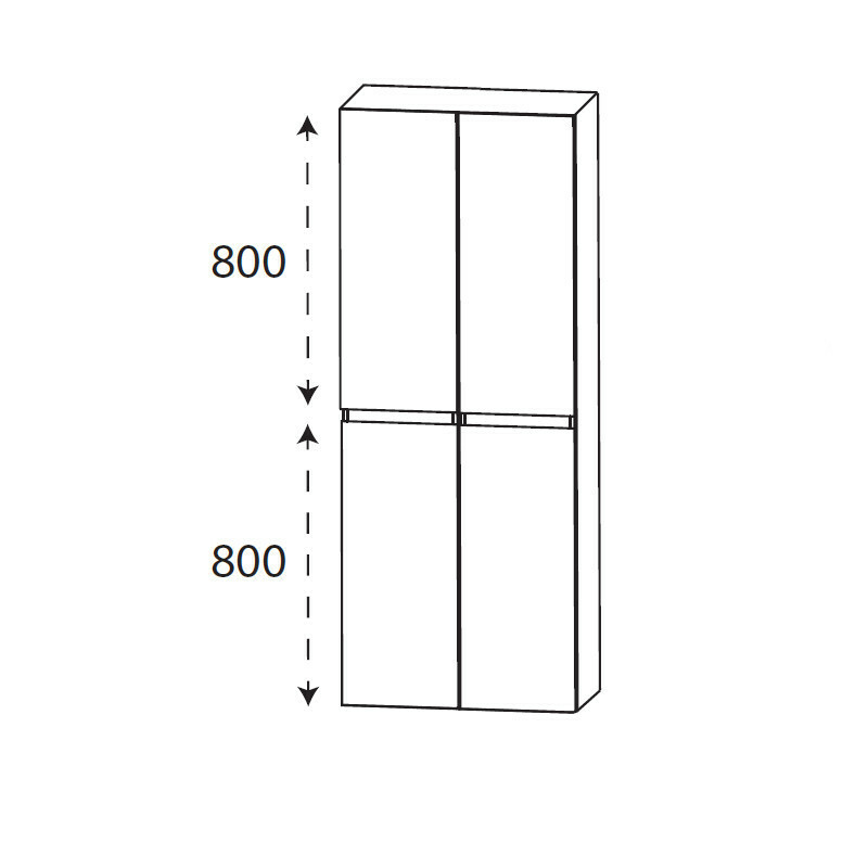 puris Kera PLAN Hochschrank XXL | 4 Türen | grifflos Bild 1